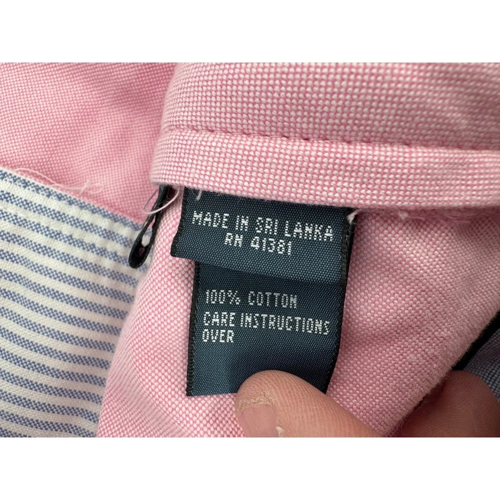Polo Ralph Lauren Shorts Mens 40 Pink Oxford Cotton Chino Preppy Boat Golf Summe